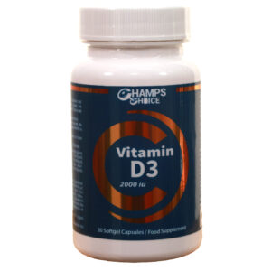 VITAMIN D3 2000 IU 30 SOFTGEL CAPS CHAMPS CHOICE